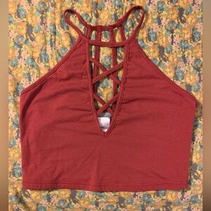 NWOT Earthbound Trading Co. Ladder Cross V Neck Bralette